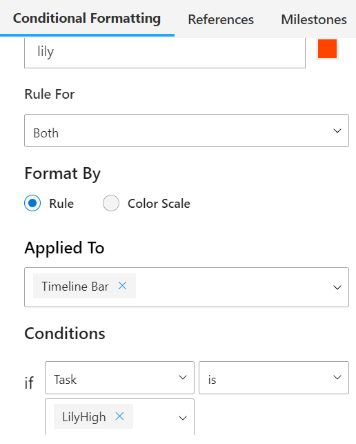 Image 7: Conditional Formatting - Chart elements