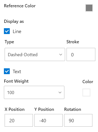 Image 7: Reference Line Formatting options in the xViz Gantt Chart