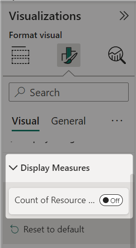 Image 5: Turning off Display Measure from the Format pane